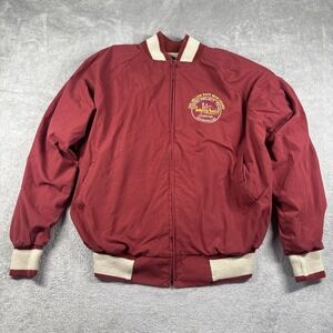 Vintage‎ 80s Auburn-Sportswear Bomber Jacket Chevron Men's Size Large